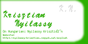 krisztian nyilassy business card